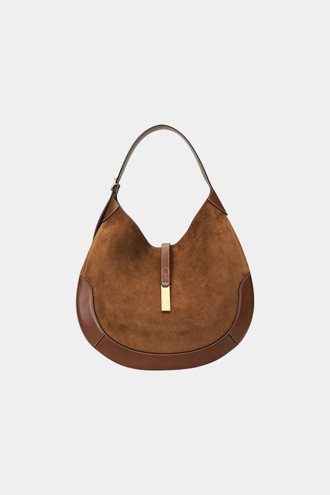 Suede Patchwork Shoulder Bag