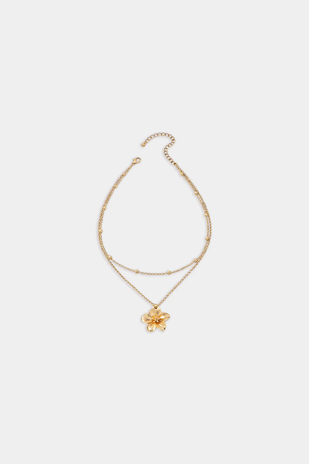 Metal Flower Necklace - Image 2