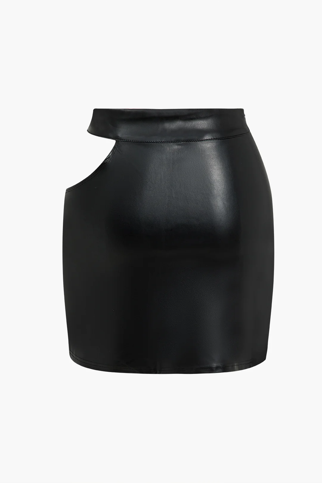 Faux Leather Cut Out Skirt - Image 2
