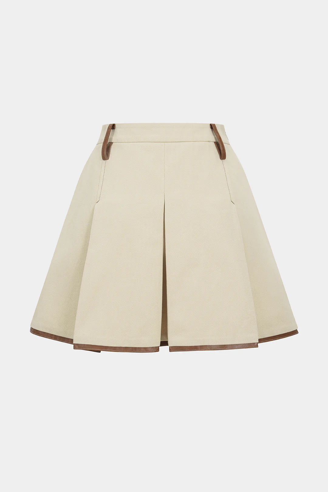 Contrast Pleated  Mini Skirt - Image 2