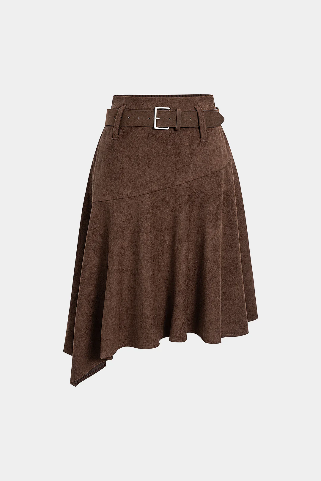 Suede Belted Skirt