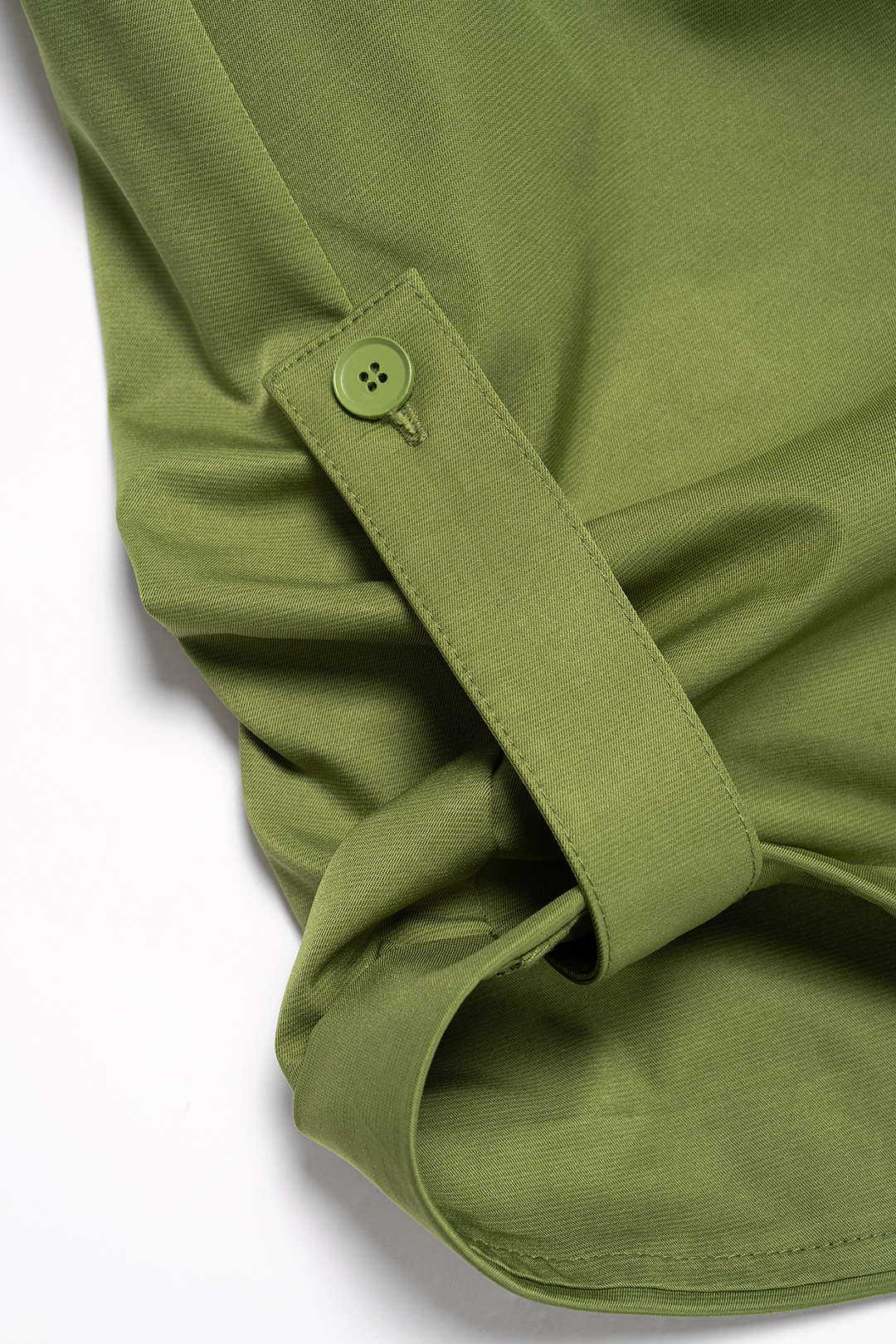 Solid Button High Waist Shorts - Image 4