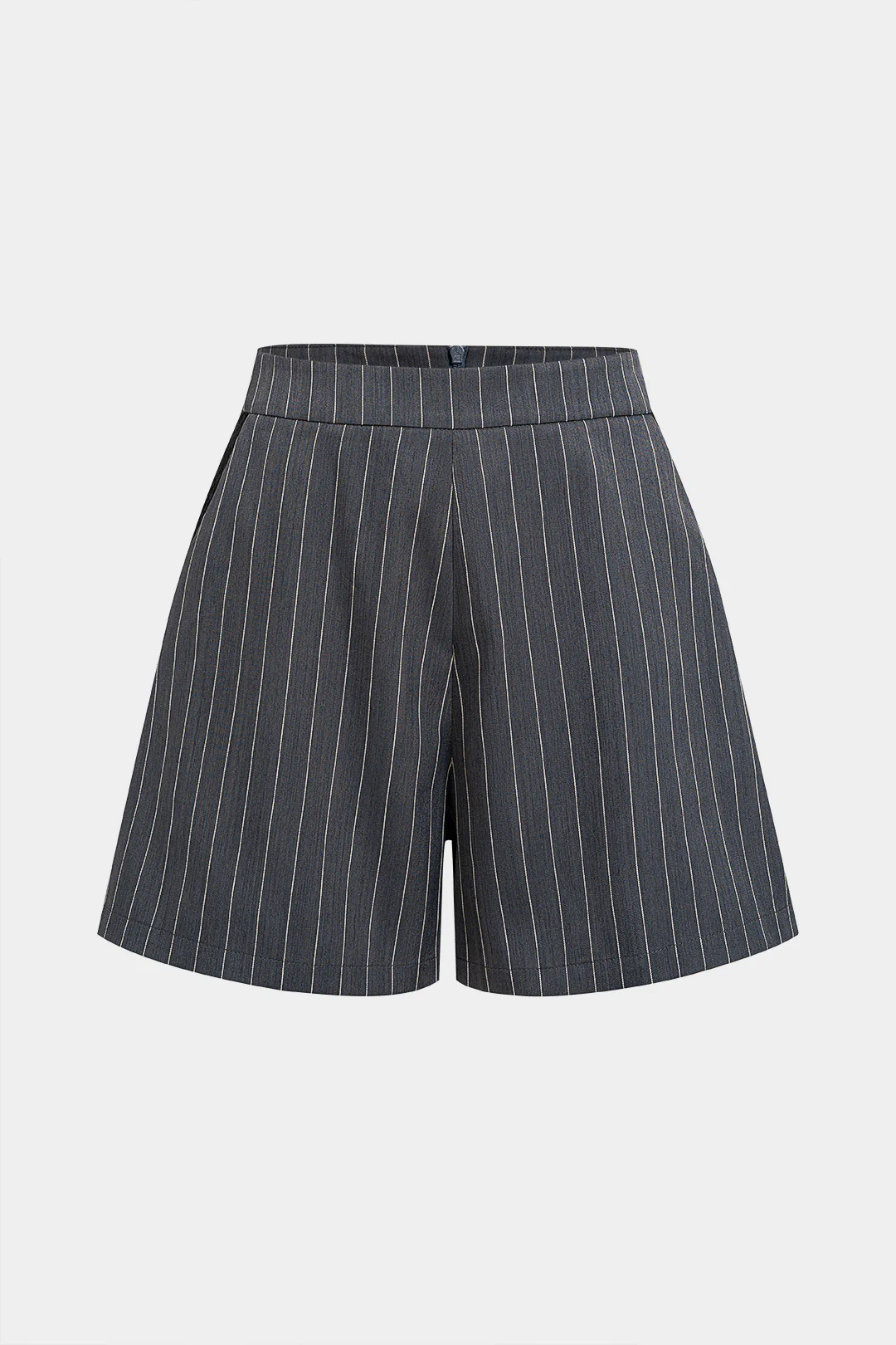 Striped Patchwork Lace Pocket High Waist Shorts - Image 2