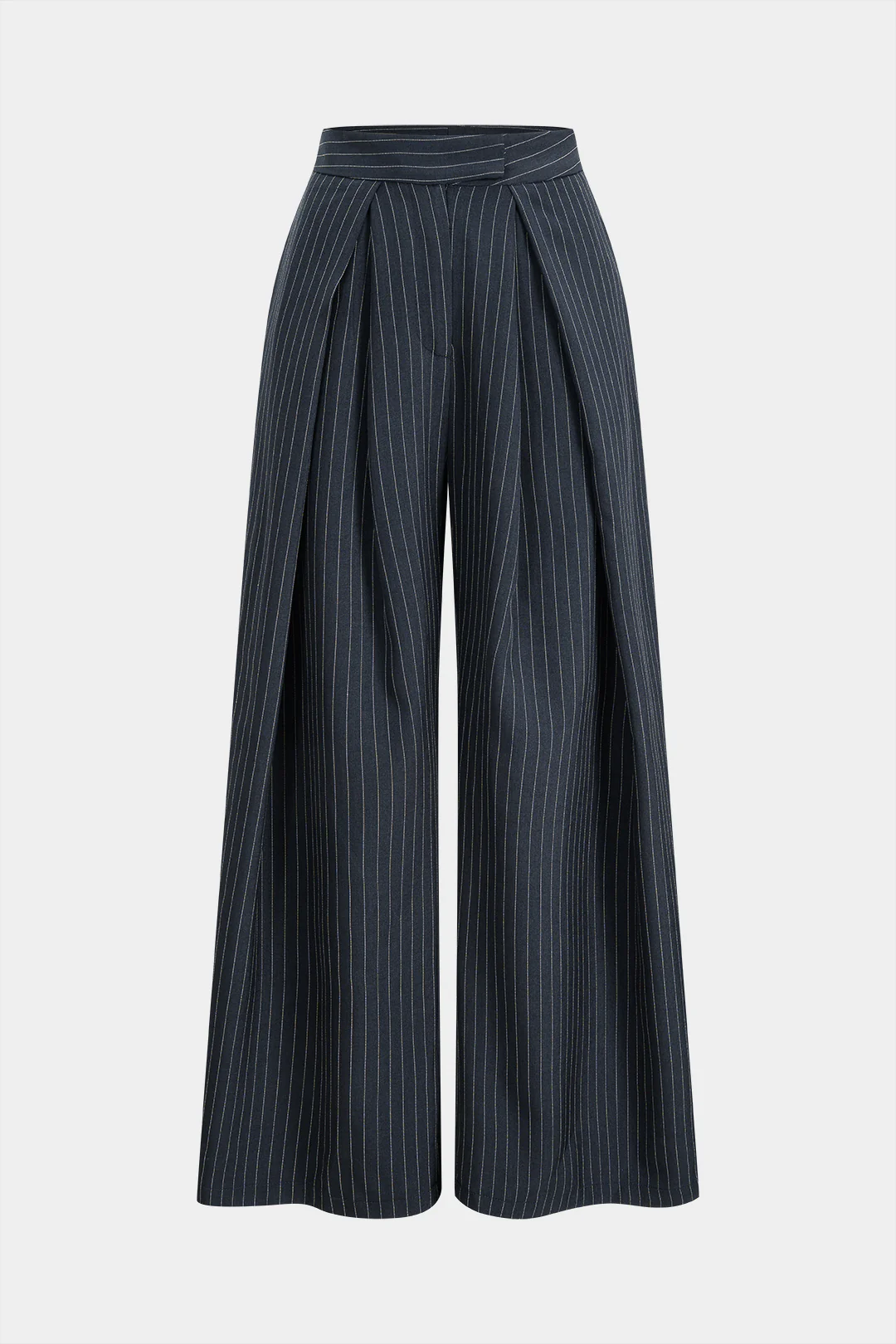 Stripes Print Wide Leg Pants