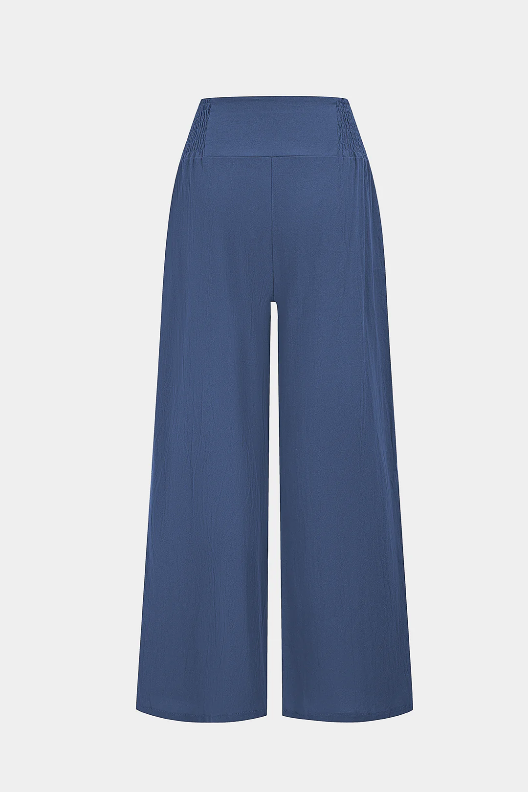High Waist Shirred Waistband Wide Leg Pants - Image 2