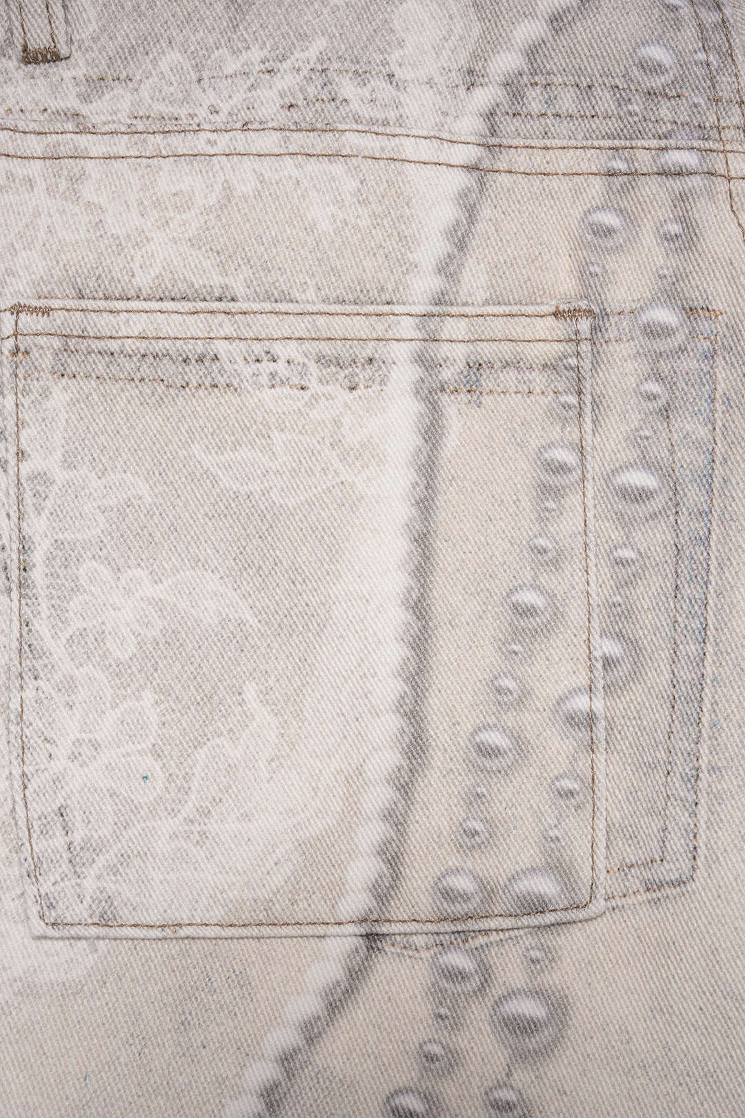 Chain Denim Print Wide Leg Pants - Image 5
