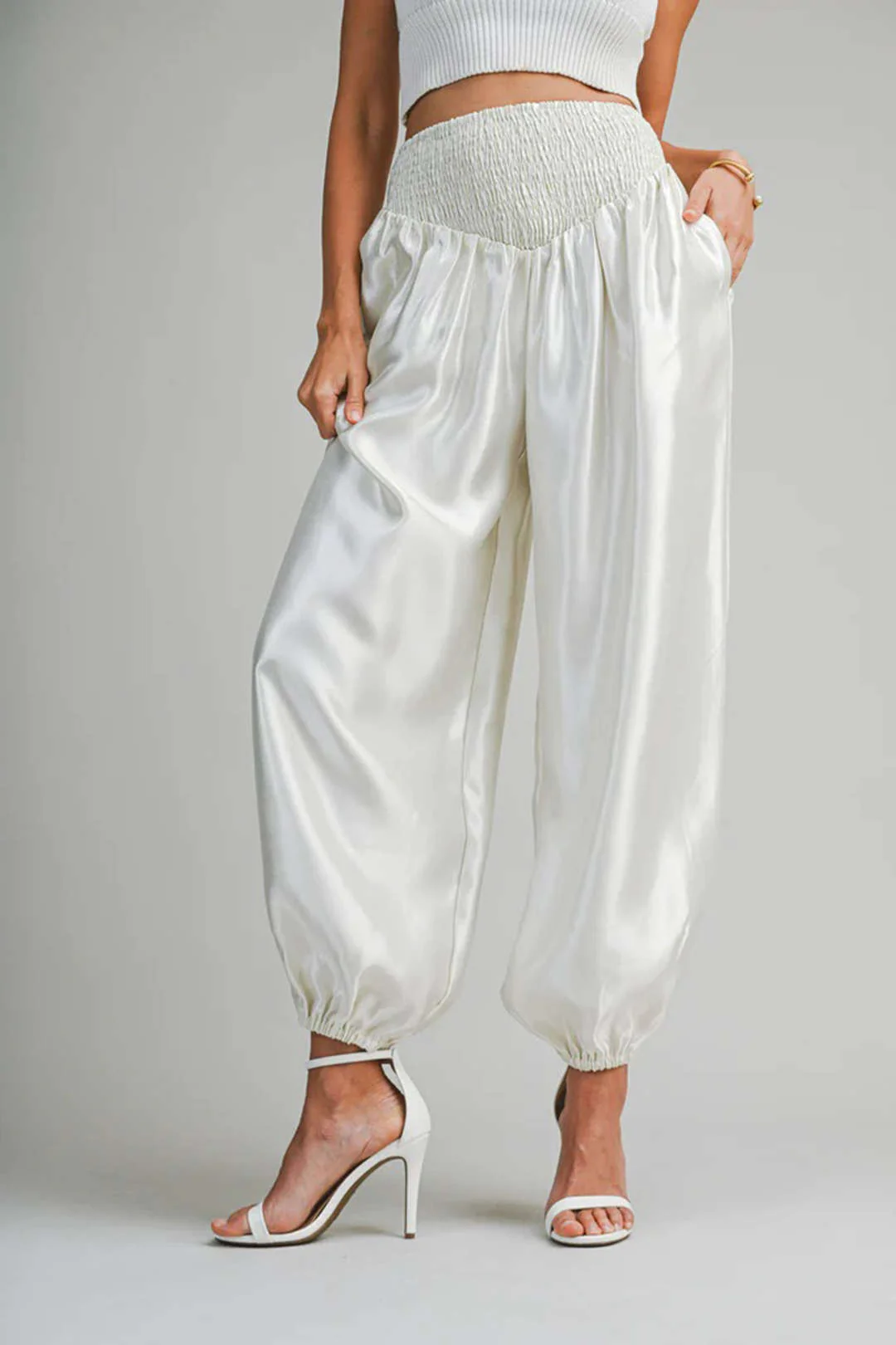Smocked Pocket Balloon Pants - Image 3