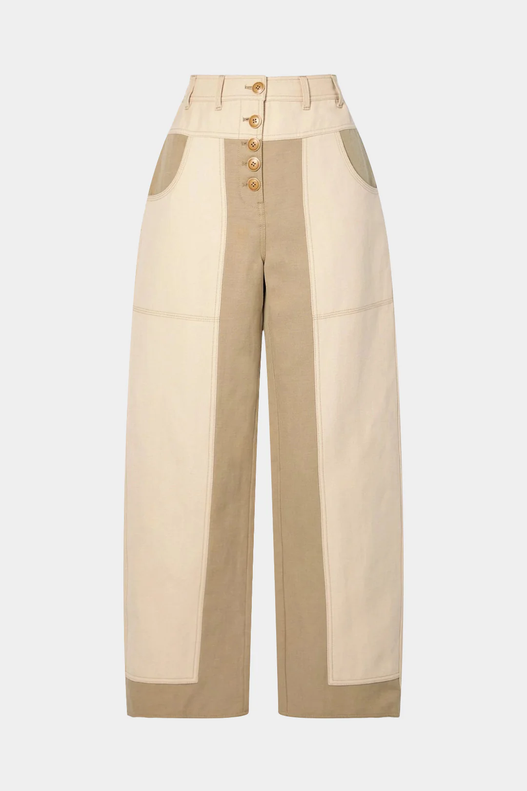Contrast Pocket Straight Lag Pants