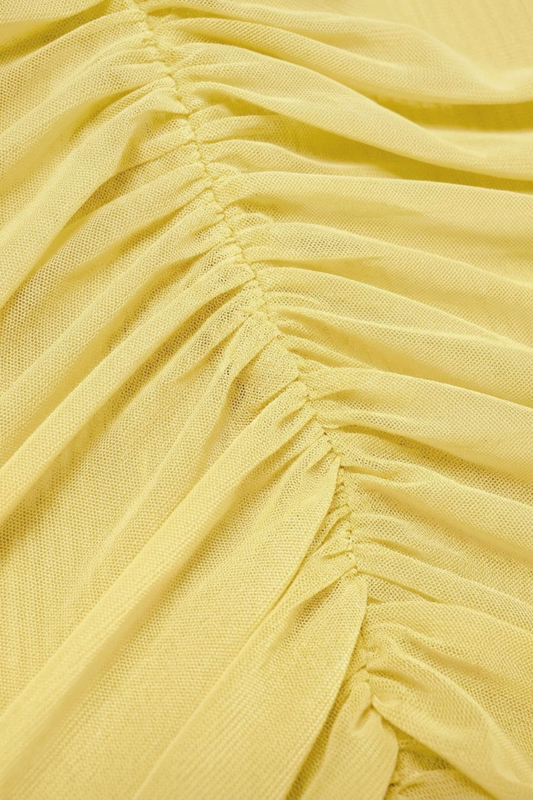 Mesh Patchwork U-Neck Ruched Sleeveless Maxi Dress - Image 8