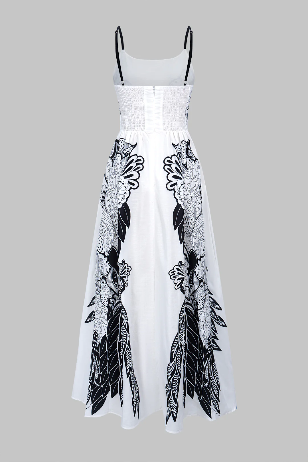 Contrast Floral Print Slip Sleeveless Maxi Dress - Image 2