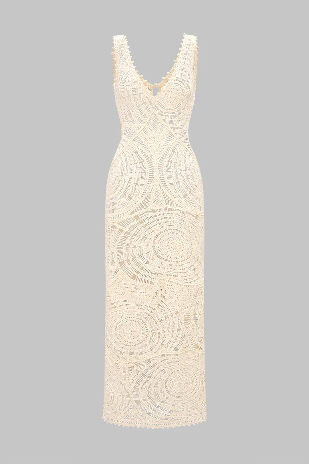 Knit Cut Out V-Neck Sleeveless Dress