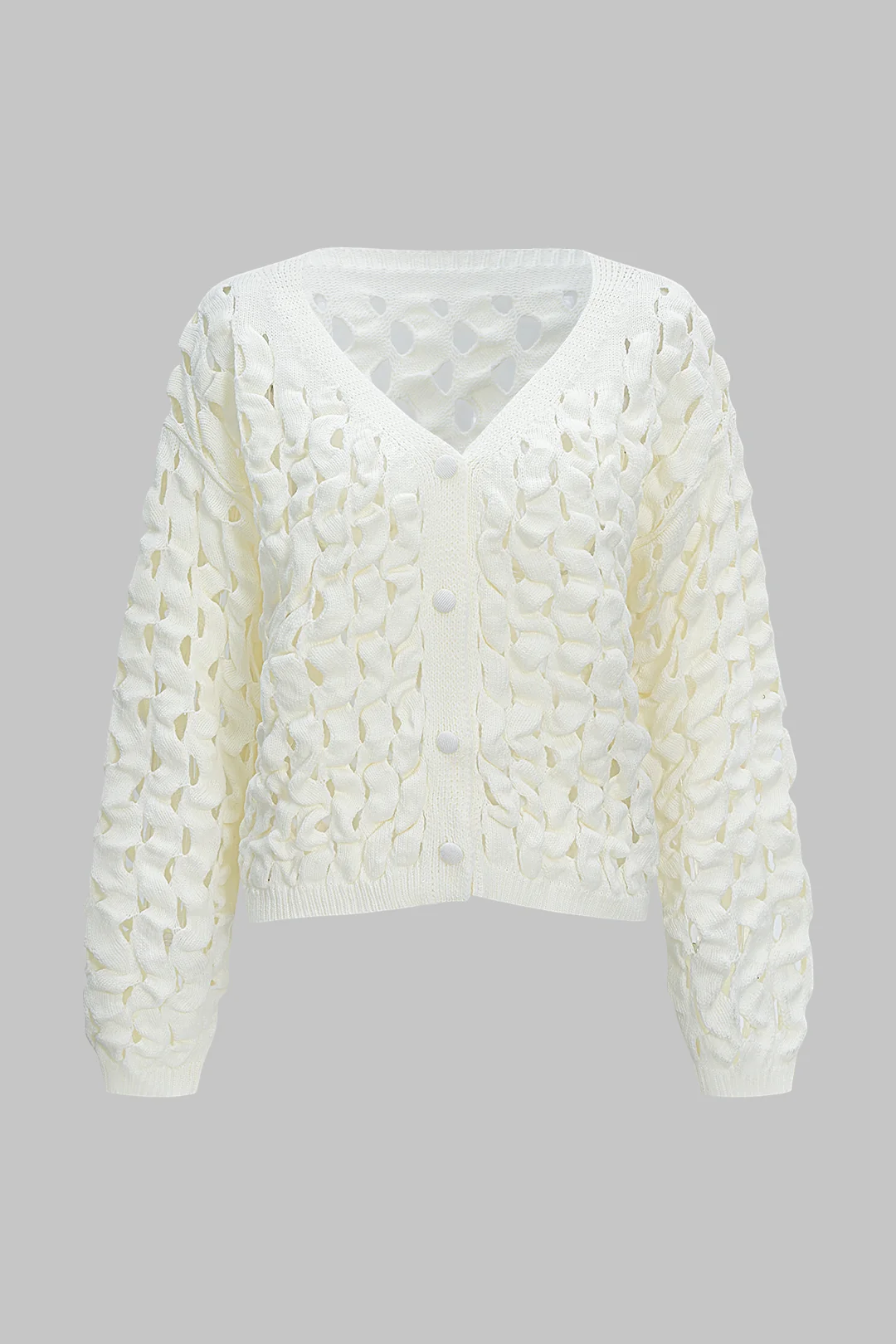 Knit Cut Out Sweater Cardigan