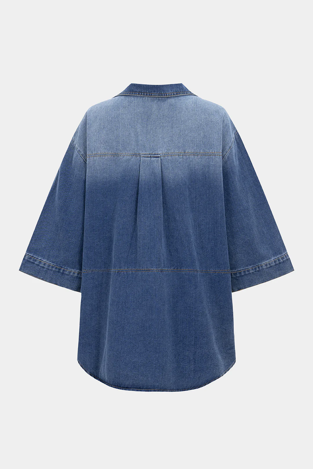 Denim Tie-Up Long Sleeve Shirt - Image 2