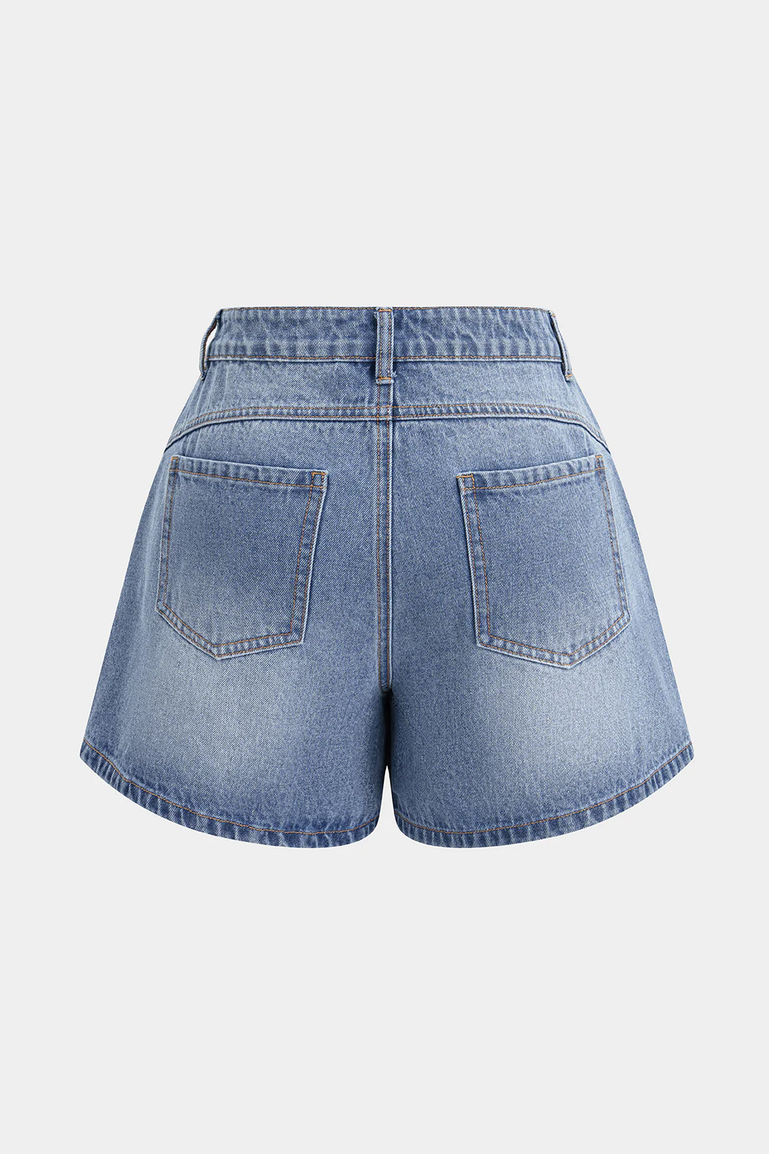 Denim Striped Pocket Wide Leg Shorts - Image 2