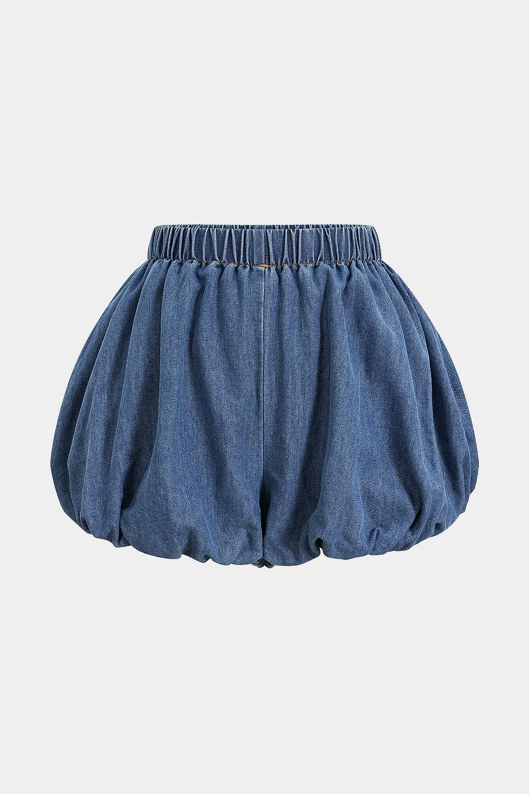 Denim Ruched Shorts