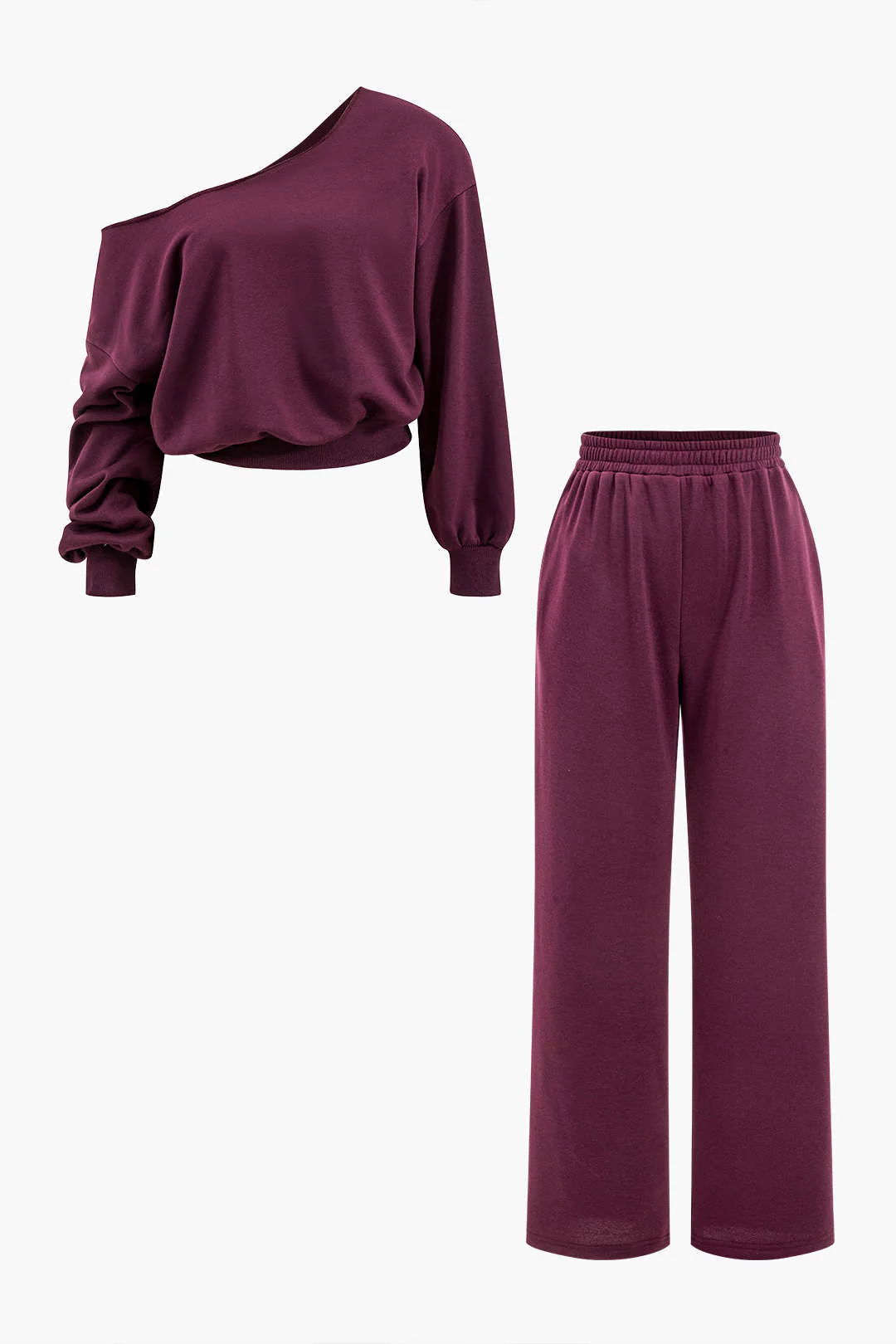 Asymmetric Top And Pants Set - Image 13