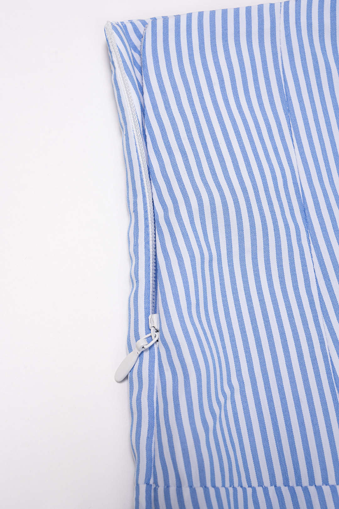 Striped Deep V-Neck Button Vest And High Waist Wide-Leg Pants Set - Image 3