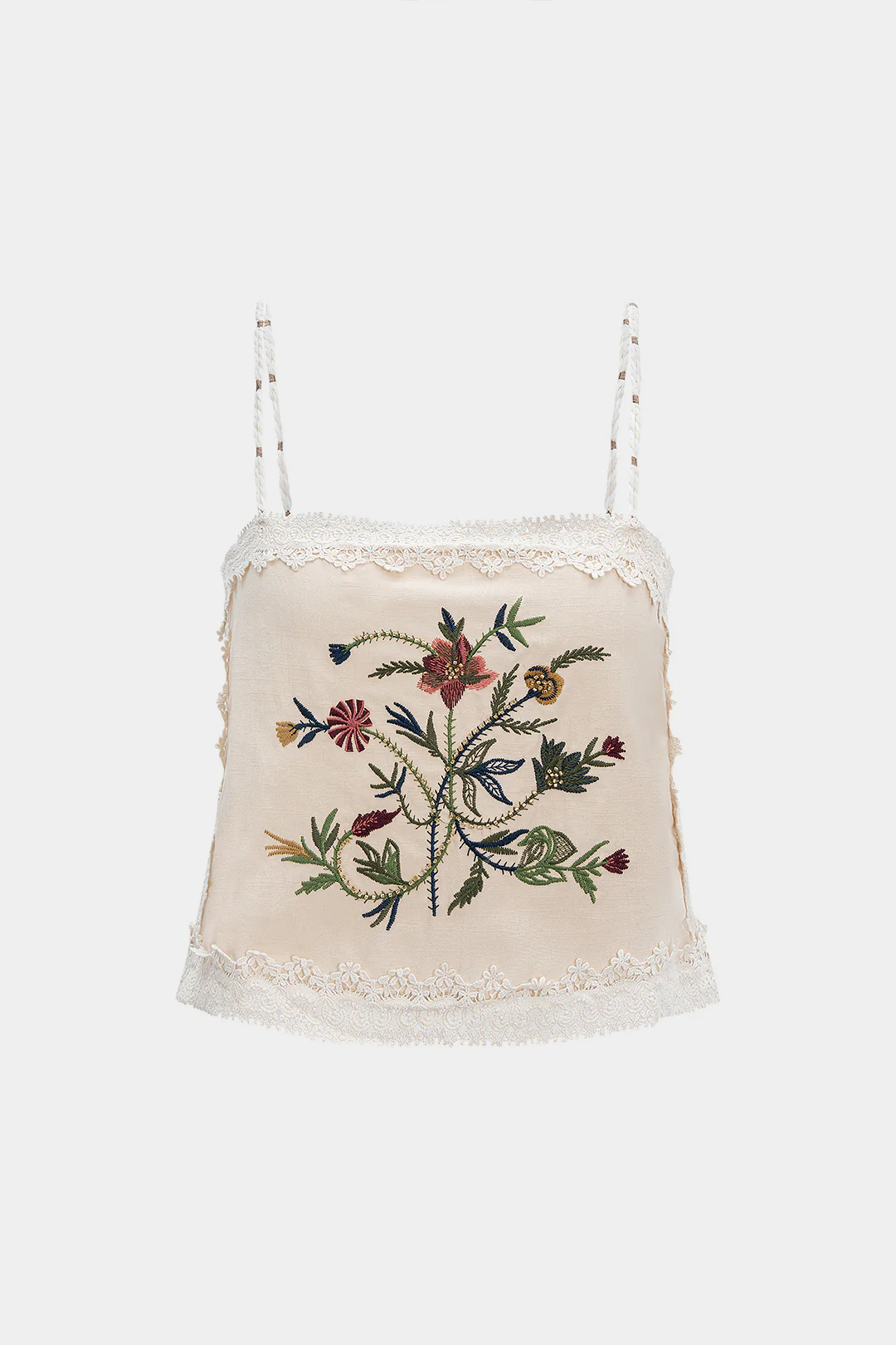 Lace Patchwork Embroidery Cami Top