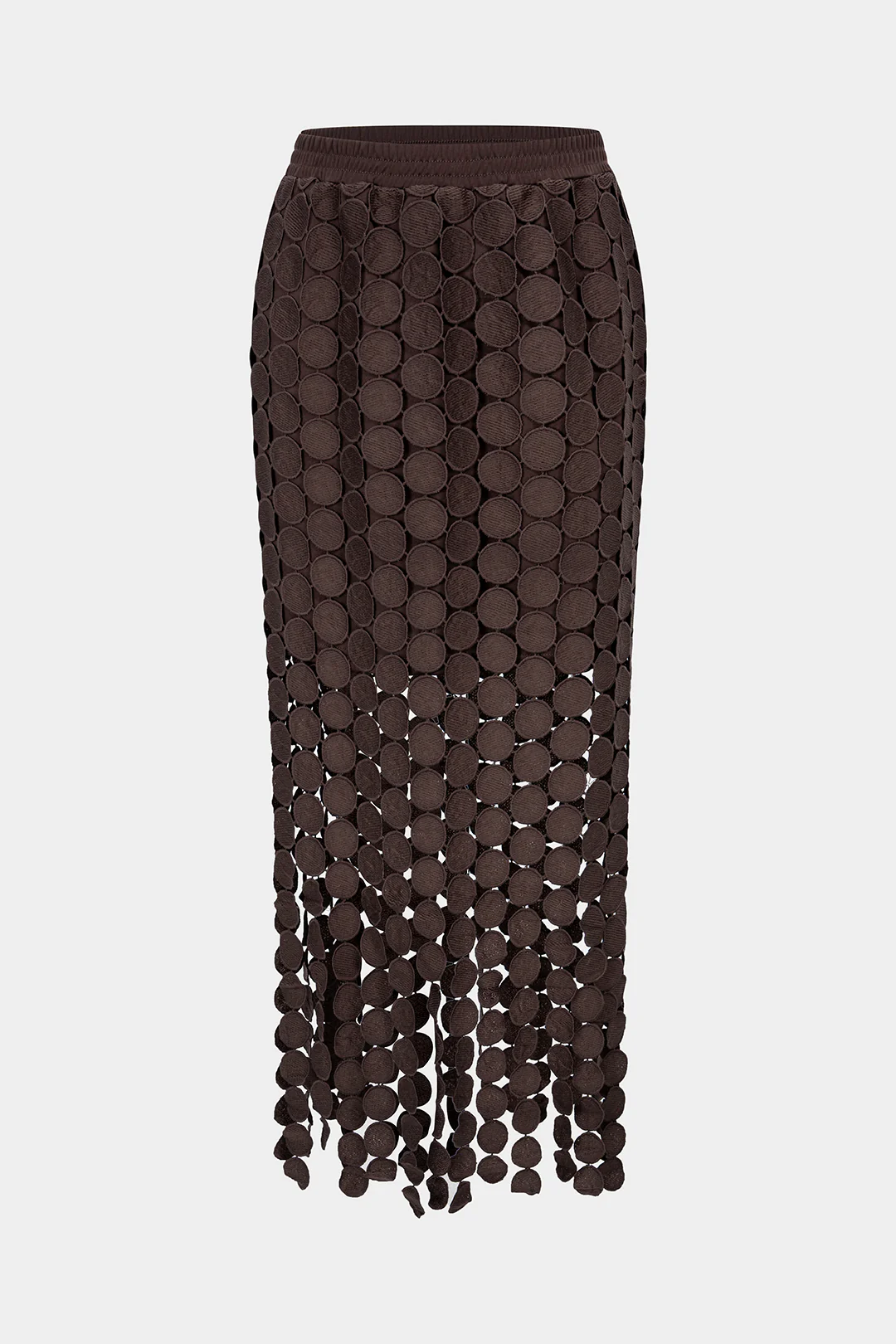 Shirred Waistband Cut Out Skirt