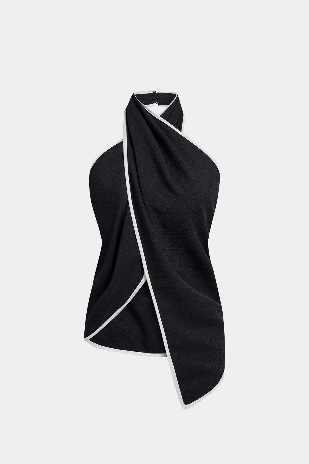 Contrast Binding Halter Asymmetrical Cami Top - Image 5