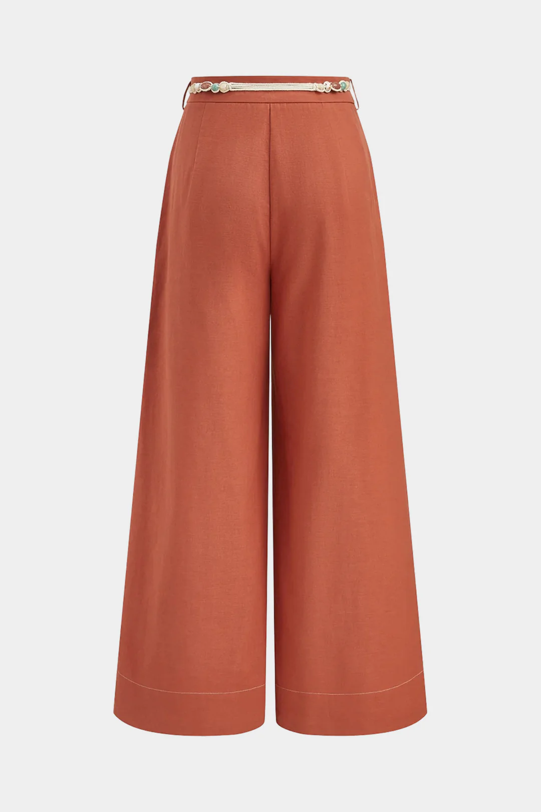 Linen Belted Wide Leg Pants - Image 2