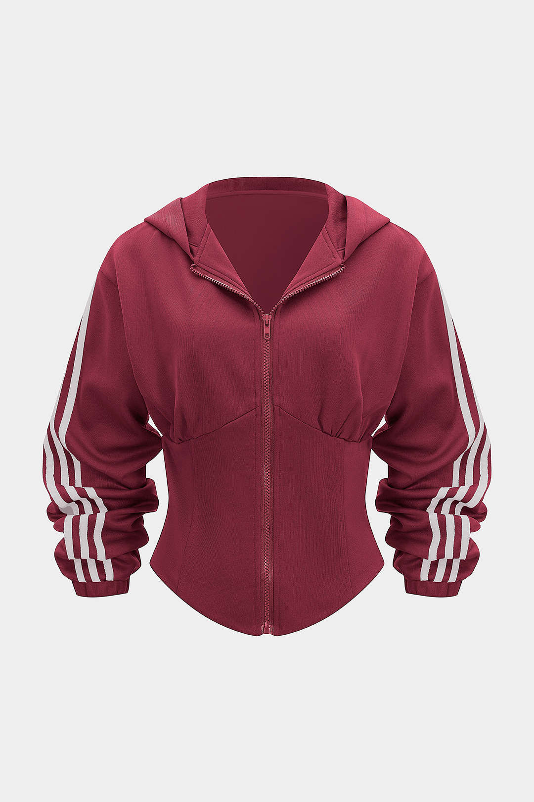 Contrast Zipper Hoodie - Image 11