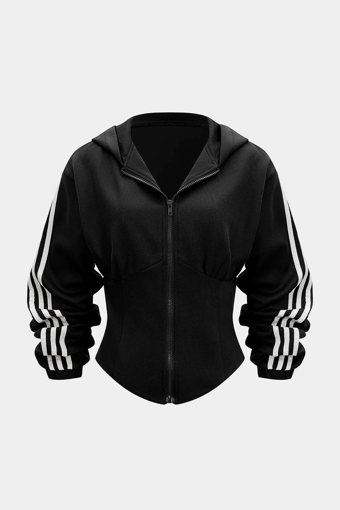 Contrast Zipper Hoodie - Image 12