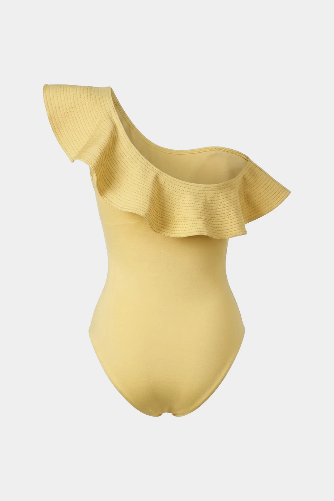 Ruffle One Shoulder Sleeveless Bodysuit - Image 2