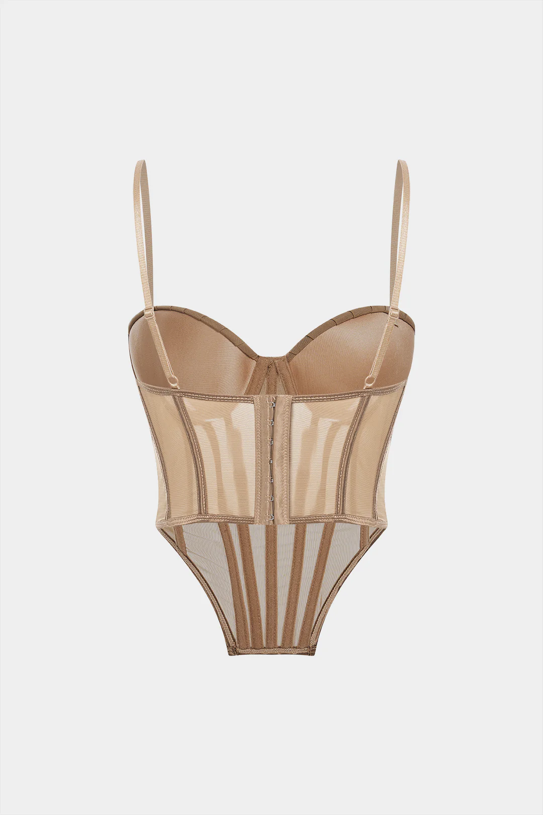 Mesh Patchwork Corset Cami Top - Image 2