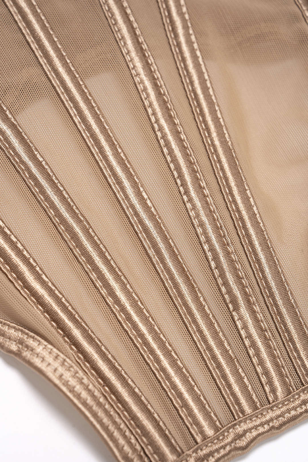 Mesh Patchwork Corset Cami Top - Image 4