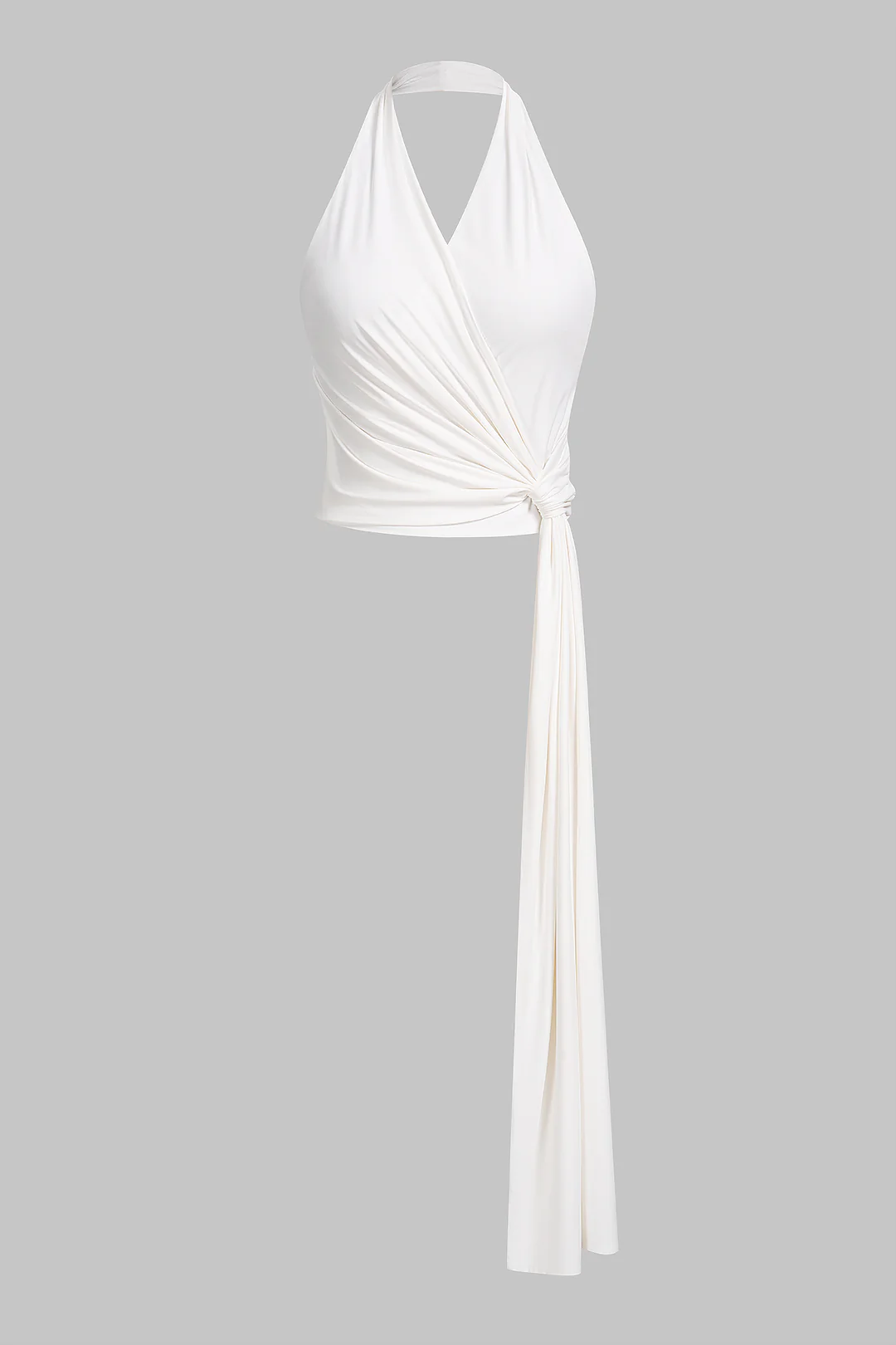 Halter V-Neck Backless Tie-Up Tank Top
