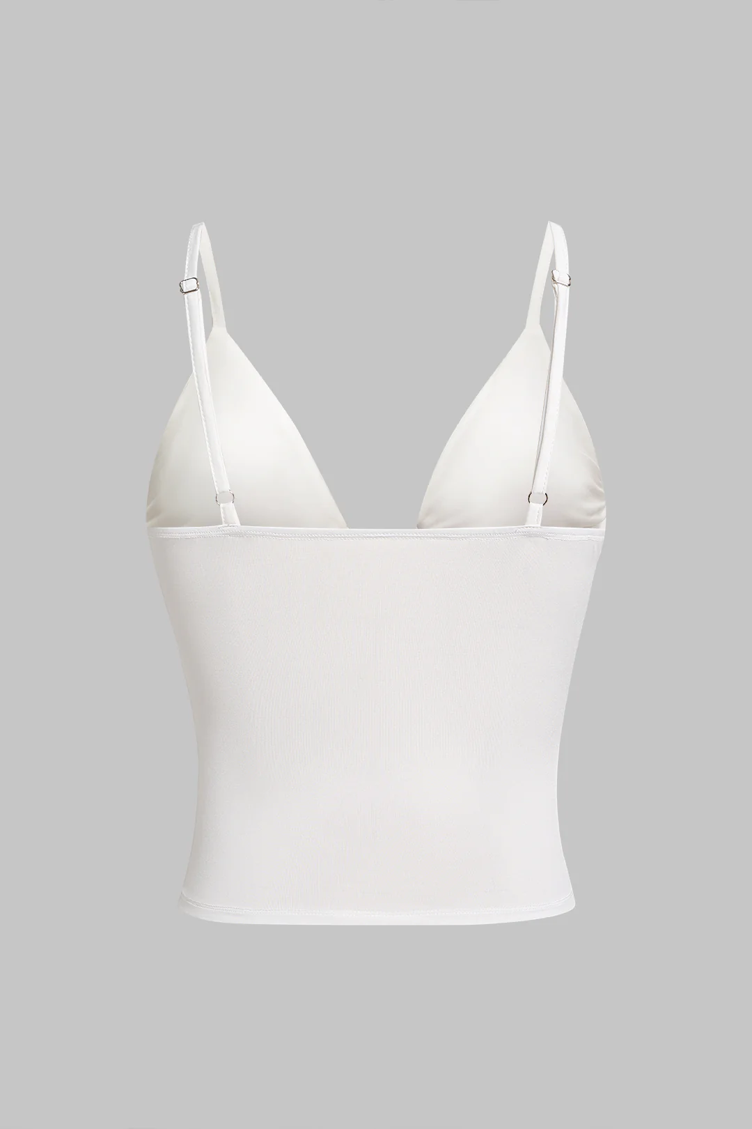 Metallic V-Neck Ruched Cami Top - Image 2