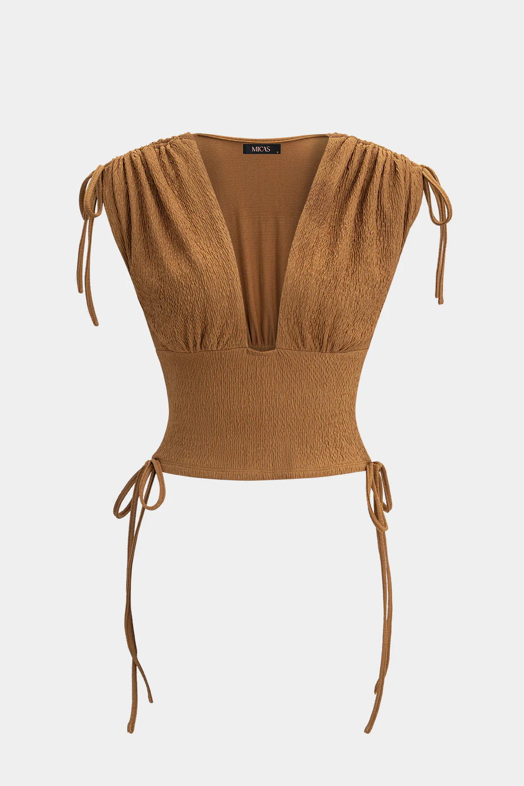 V-Neck Drawstring Tank Top