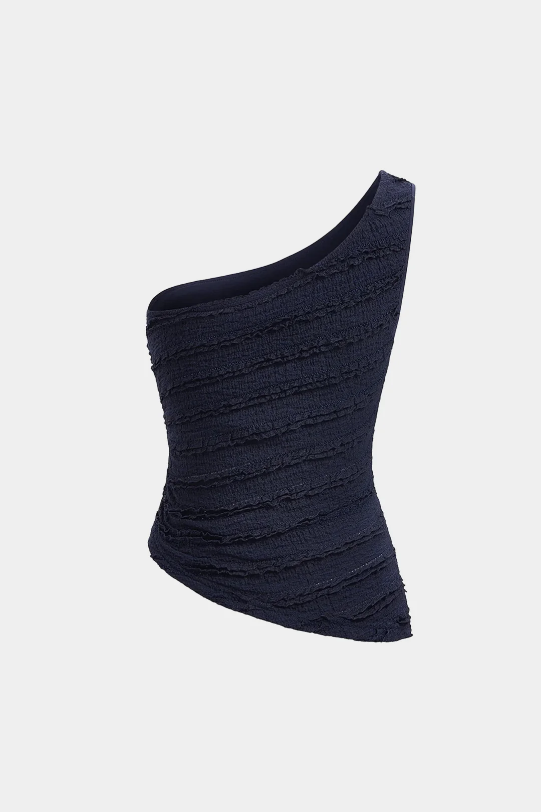 One Shoulder Metallic Tank Top - Image 2