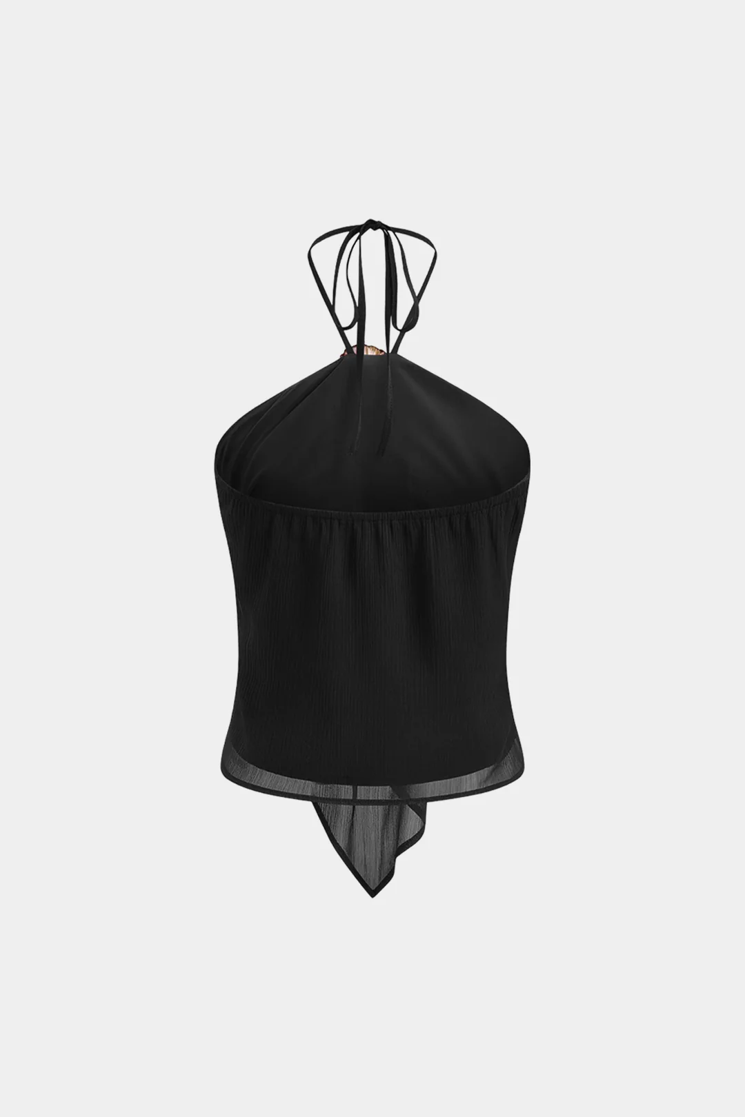 Chiffon Halter Neck Tie-Up Cami Top - Image 2