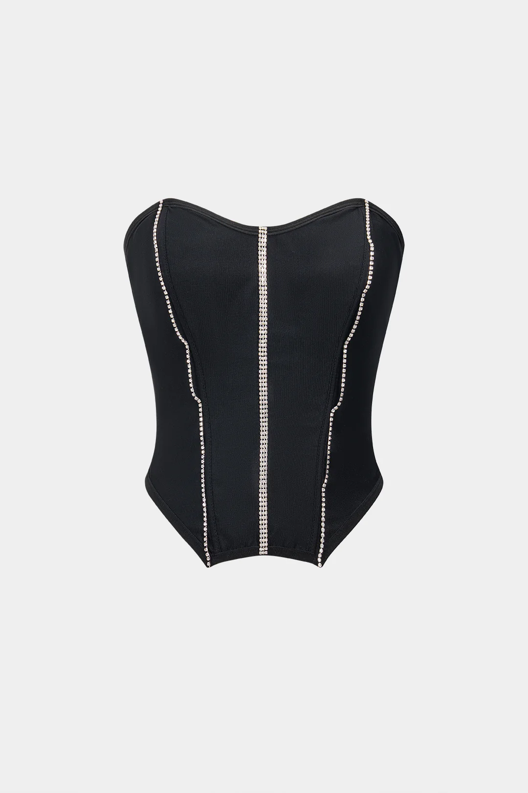 Mesh Patchwork Coset Tie Back Tube Top