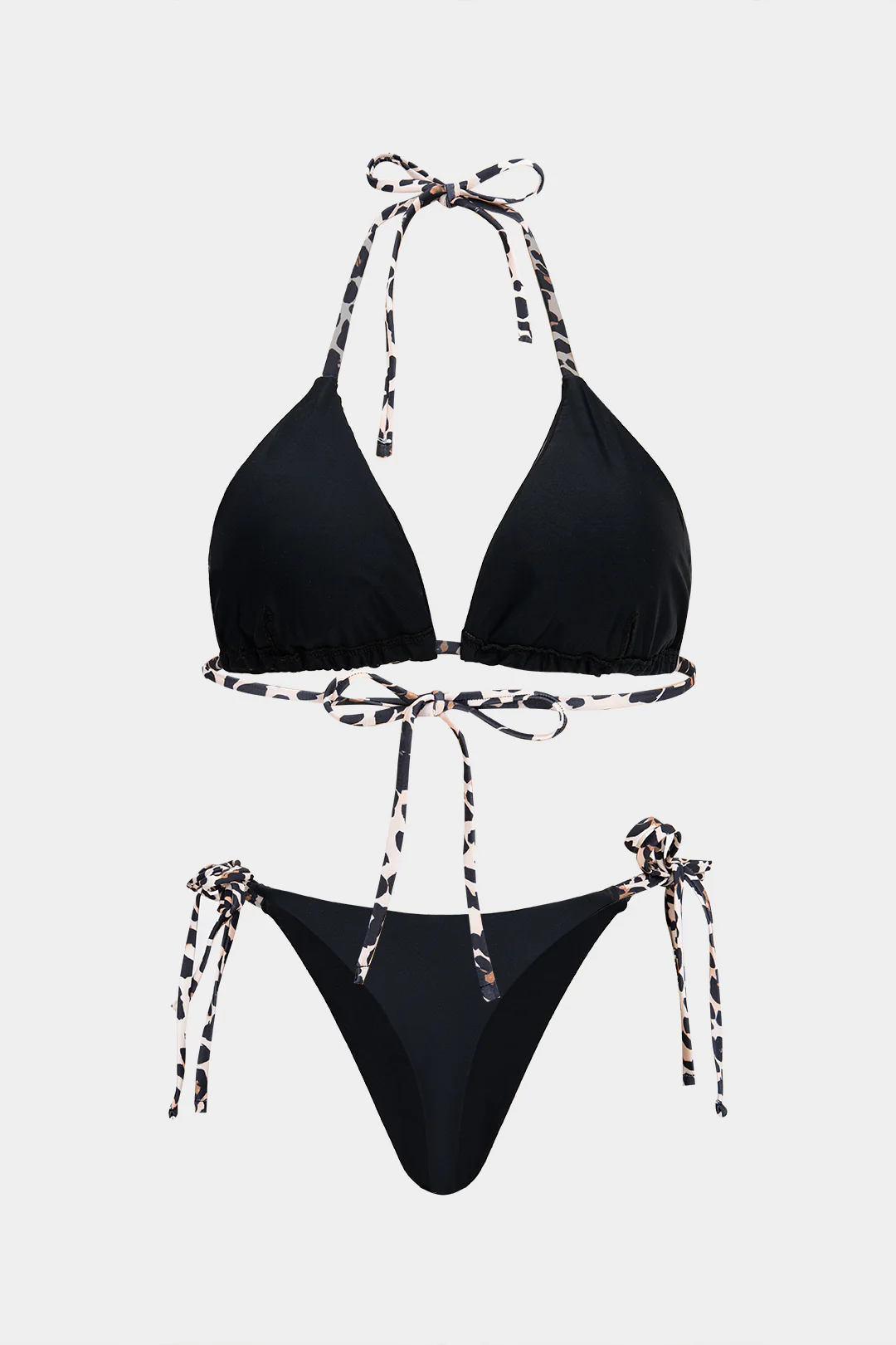Leopard Print Tie-Up Bikini Set - Image 2