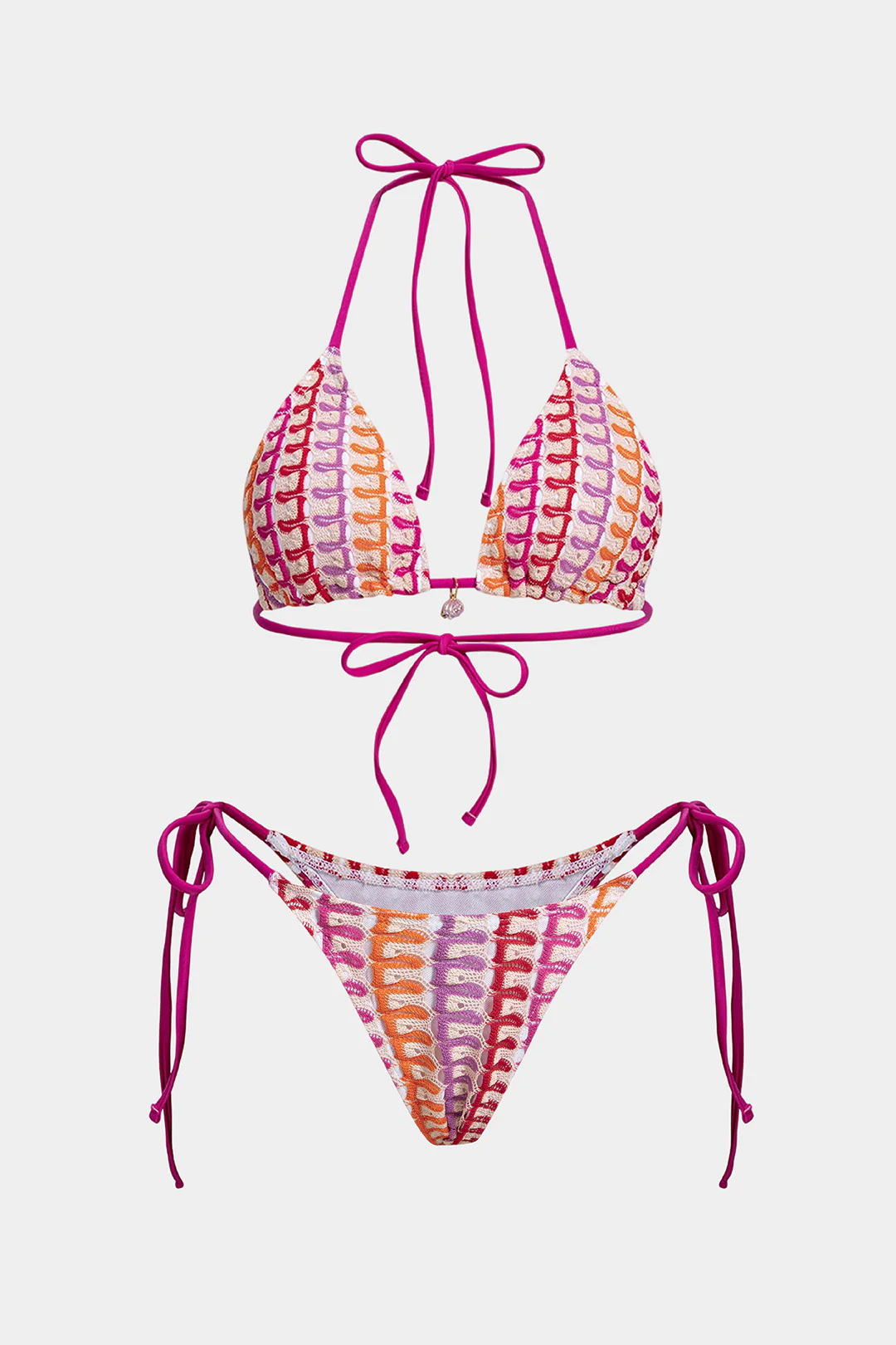 Bohemian Print Halter Tie-Up Bikini Set