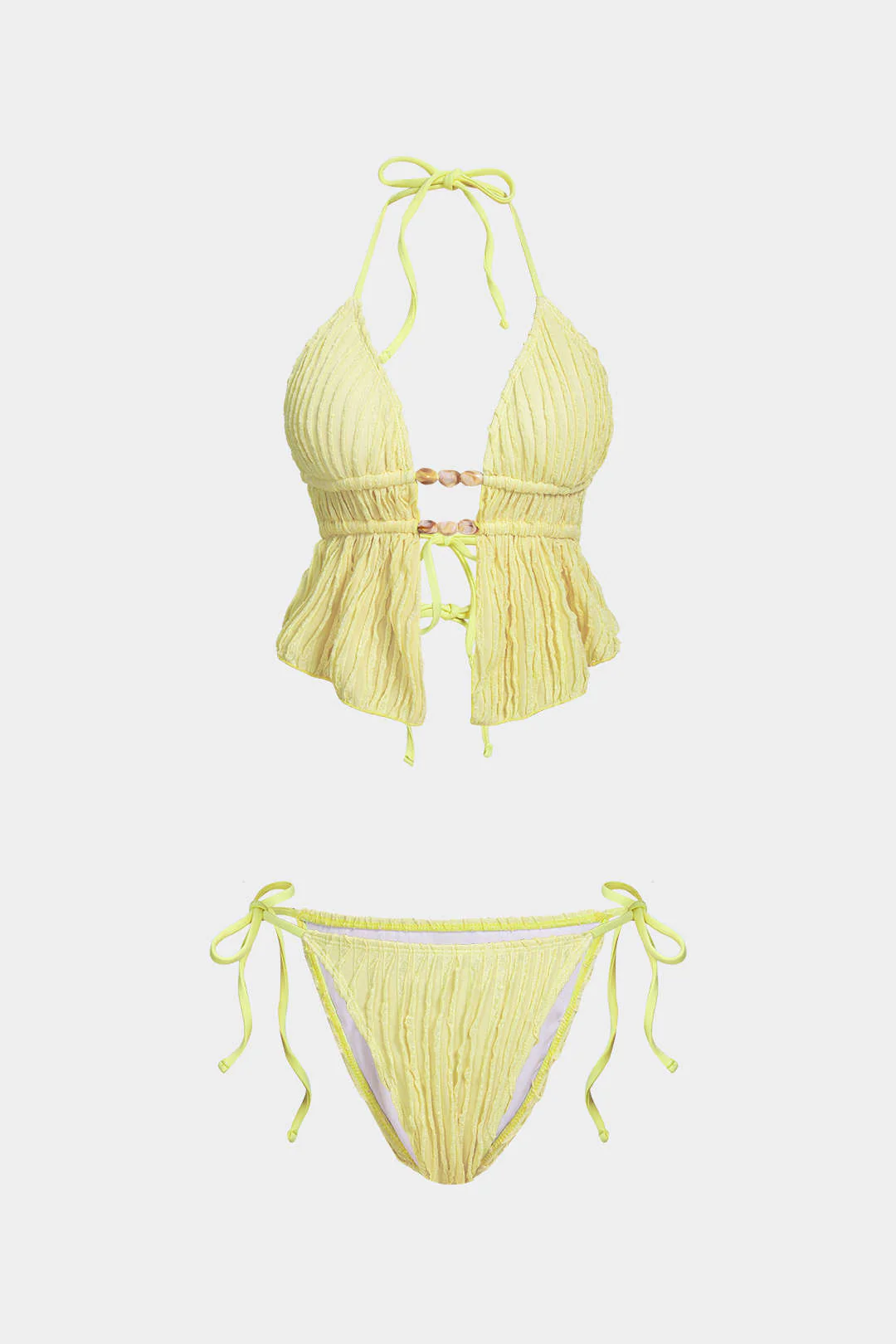 Halter Neck Tie-Up Bikini Set
