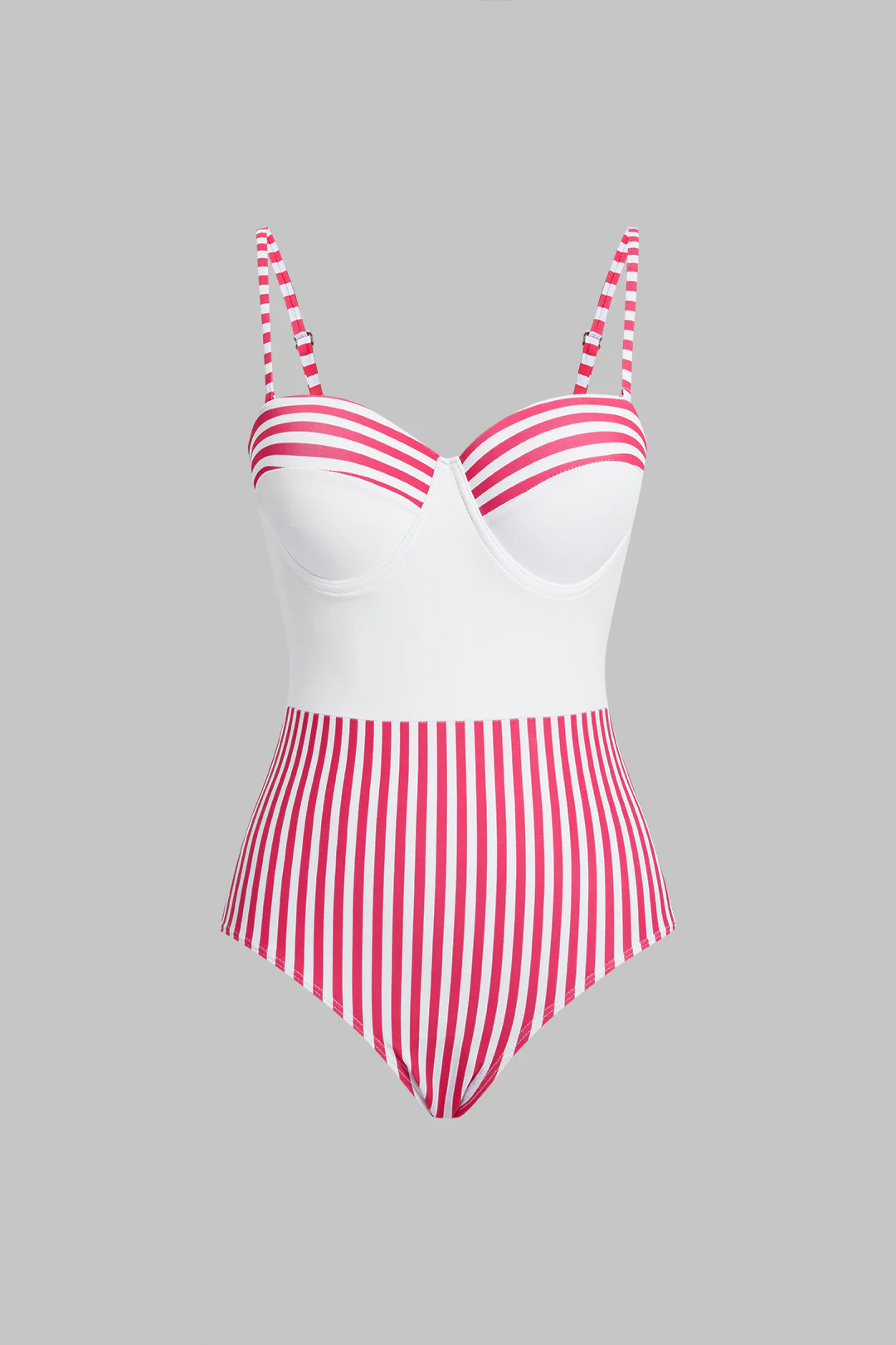 Contrast Striped Bikini Top
